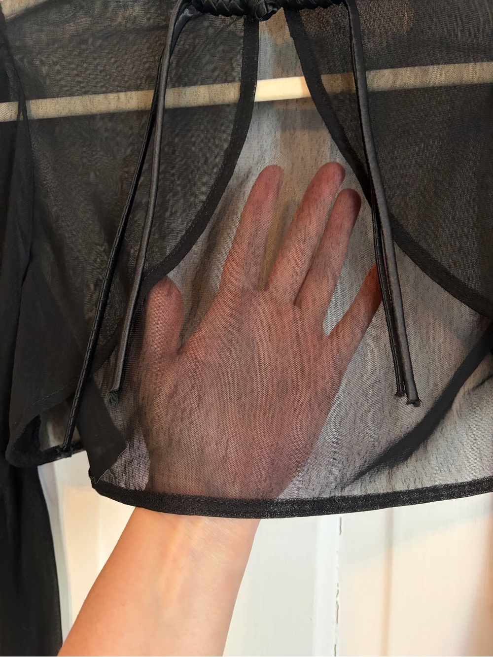 NWOT Sheer Black Shrug - Picture 4 of 8